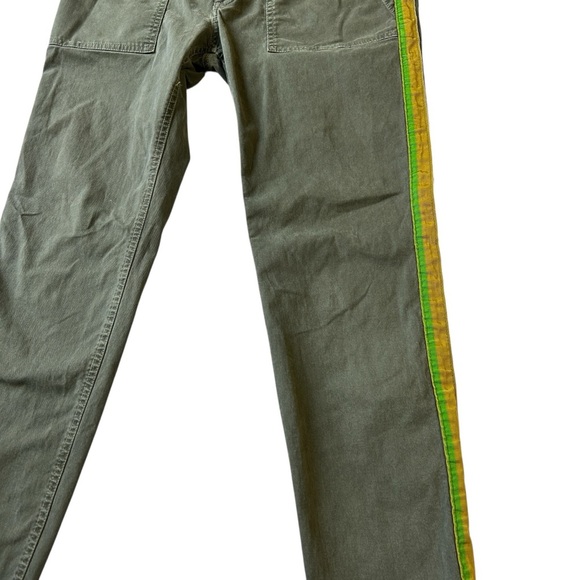 Nili Lotan Olive Trousers with Vibrant Stripes - Picture 2 of 8